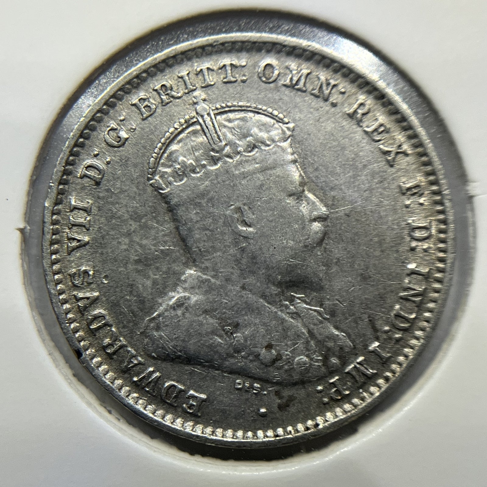 1910 Threepence Coin - Very Fine - Silver Predecimal Edward VII