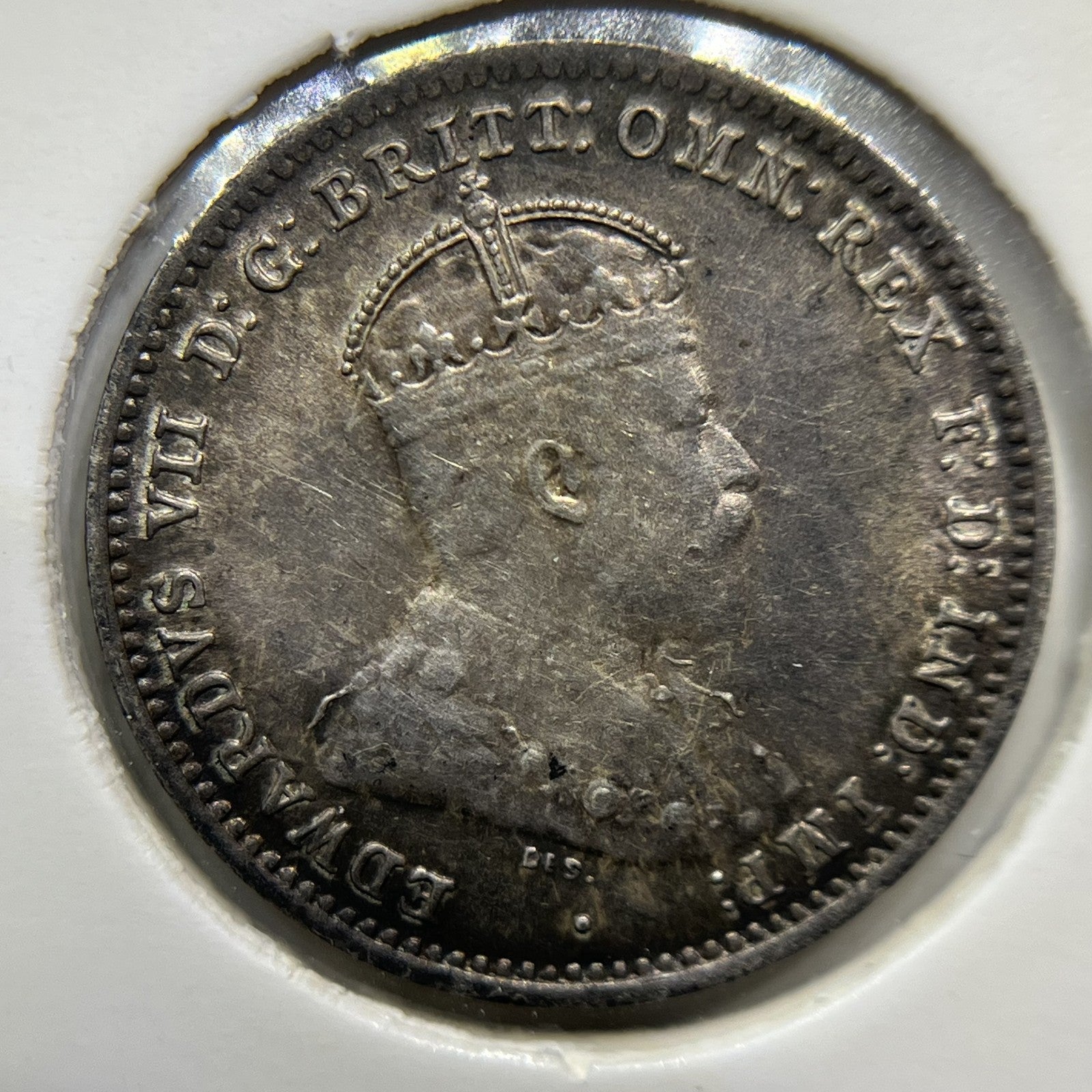 1910 Threepence Coin - Extremely Fine - Silver Edward VI