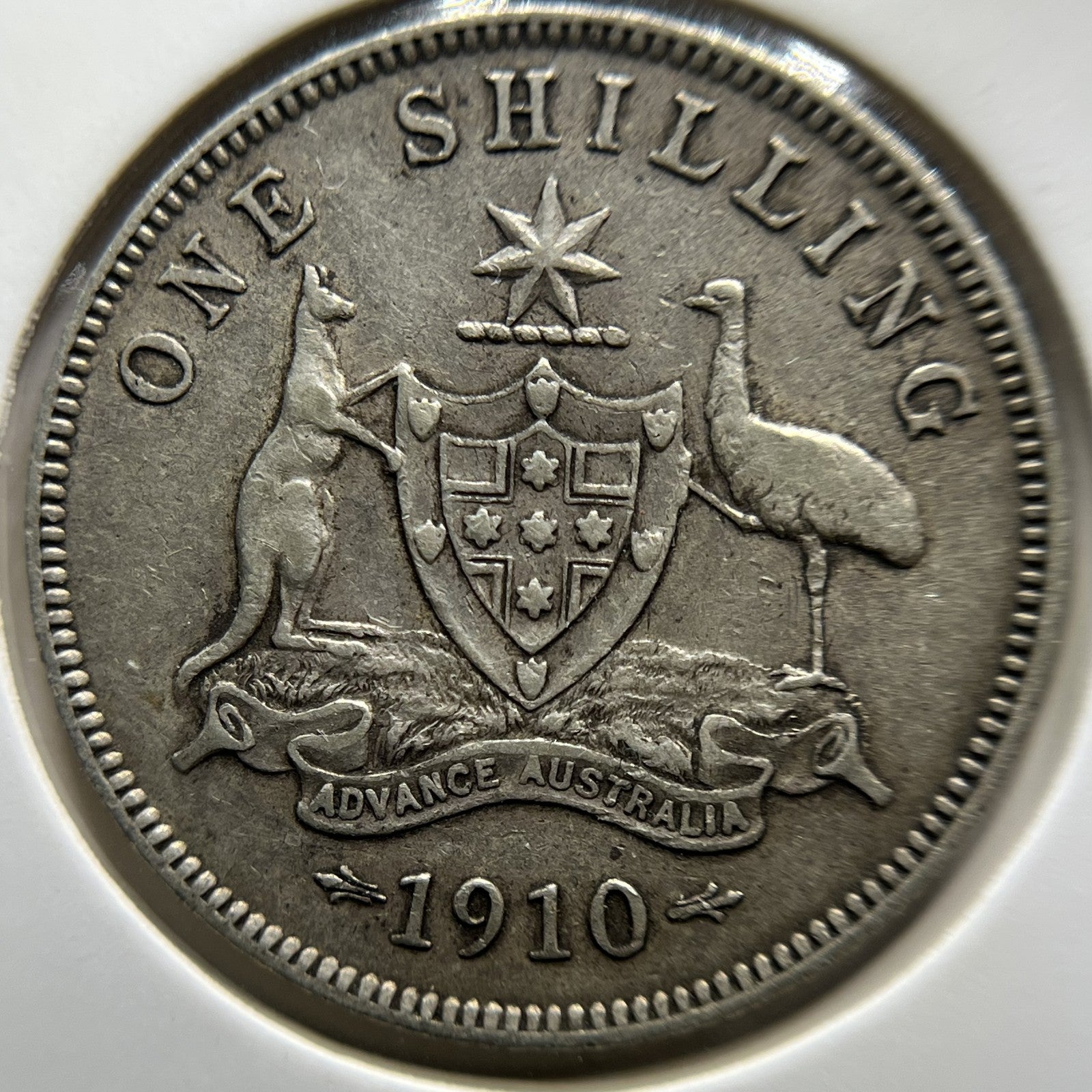 1910 Shilling Coin - good Very Fine - Silver Edward VII