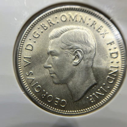 1943 s Florin Coin - good Extremely Fine - George VI Silver Predecimal