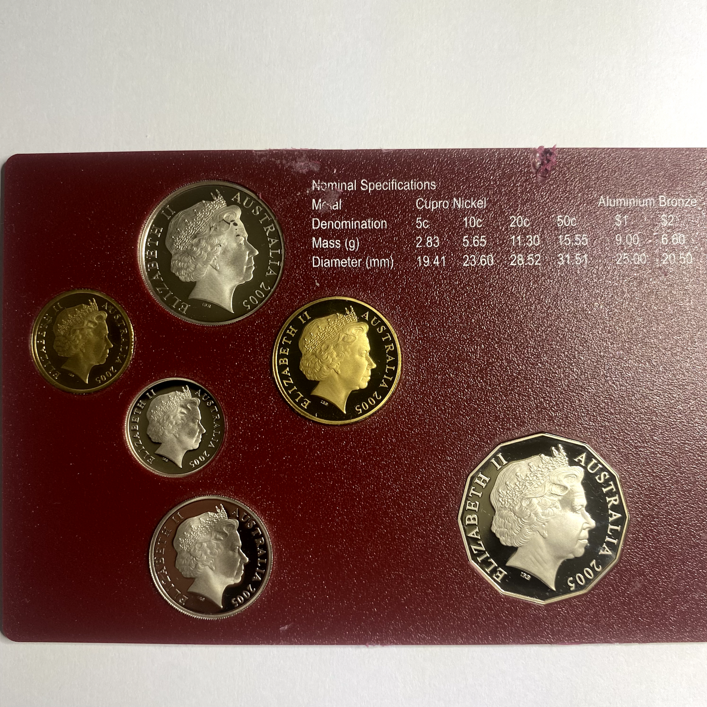 2005 One 1 Dollar Coin - Ex Proof Set - Dancing Man Australia