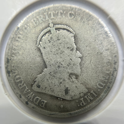 1910 Florin Coin - Good - Edward VII Silver Predecimal First Year of Issue
