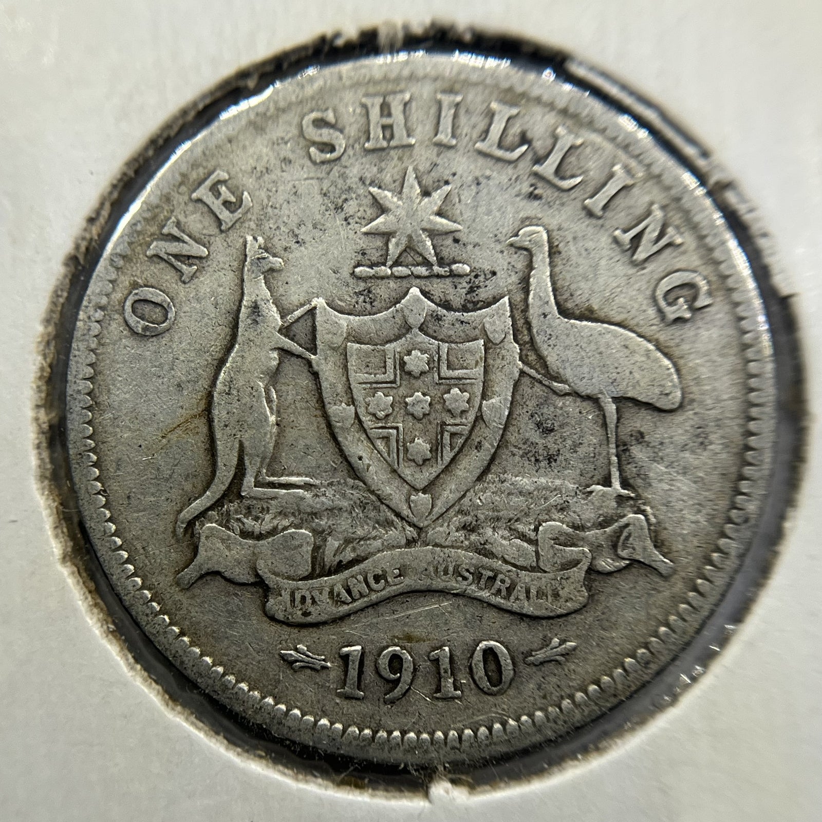 1910 Shilling Coin - Very Good - Edward VII Silver Predecimal First Year