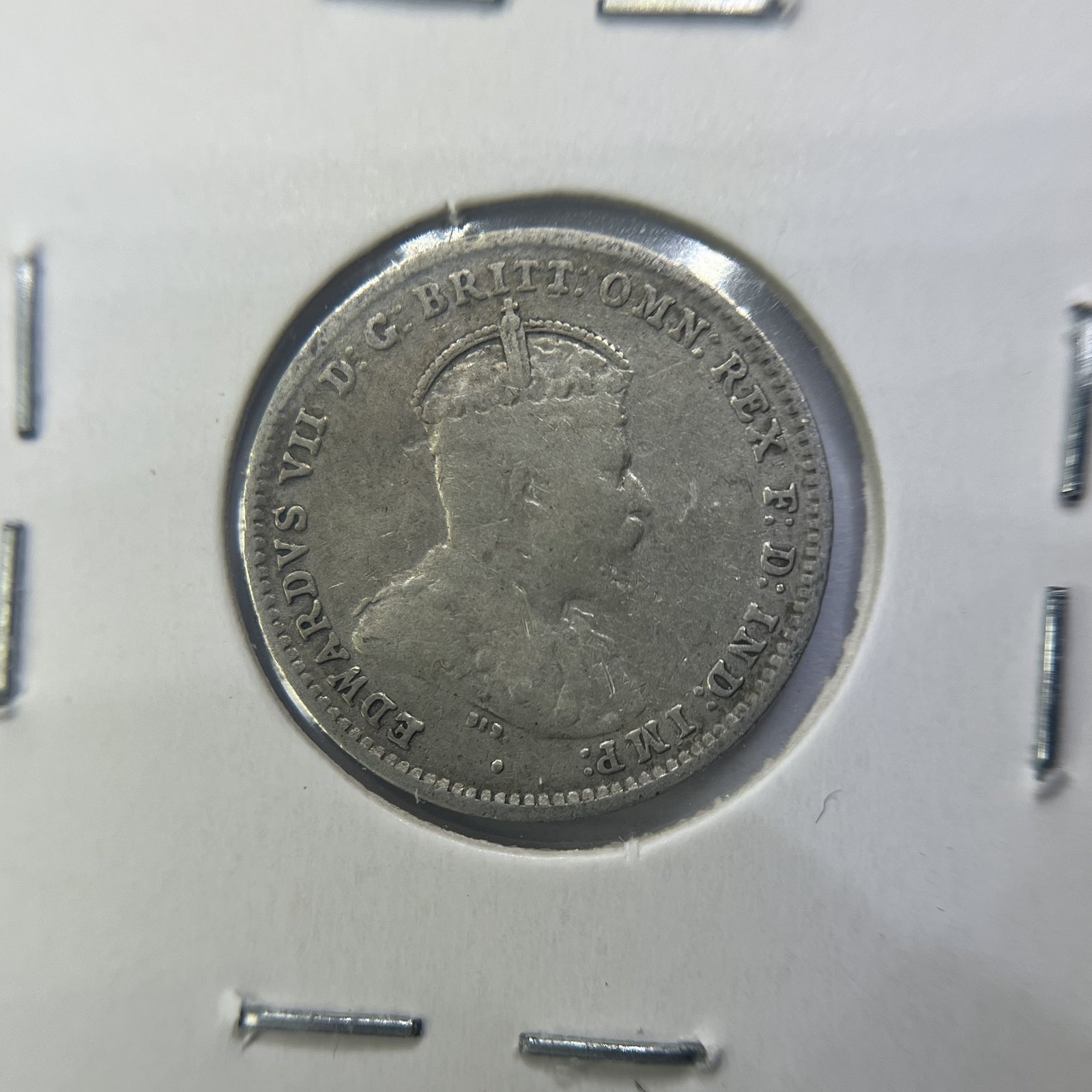1910 Threepence Coin - Fine - Edward VII Silver Predecimal First Year