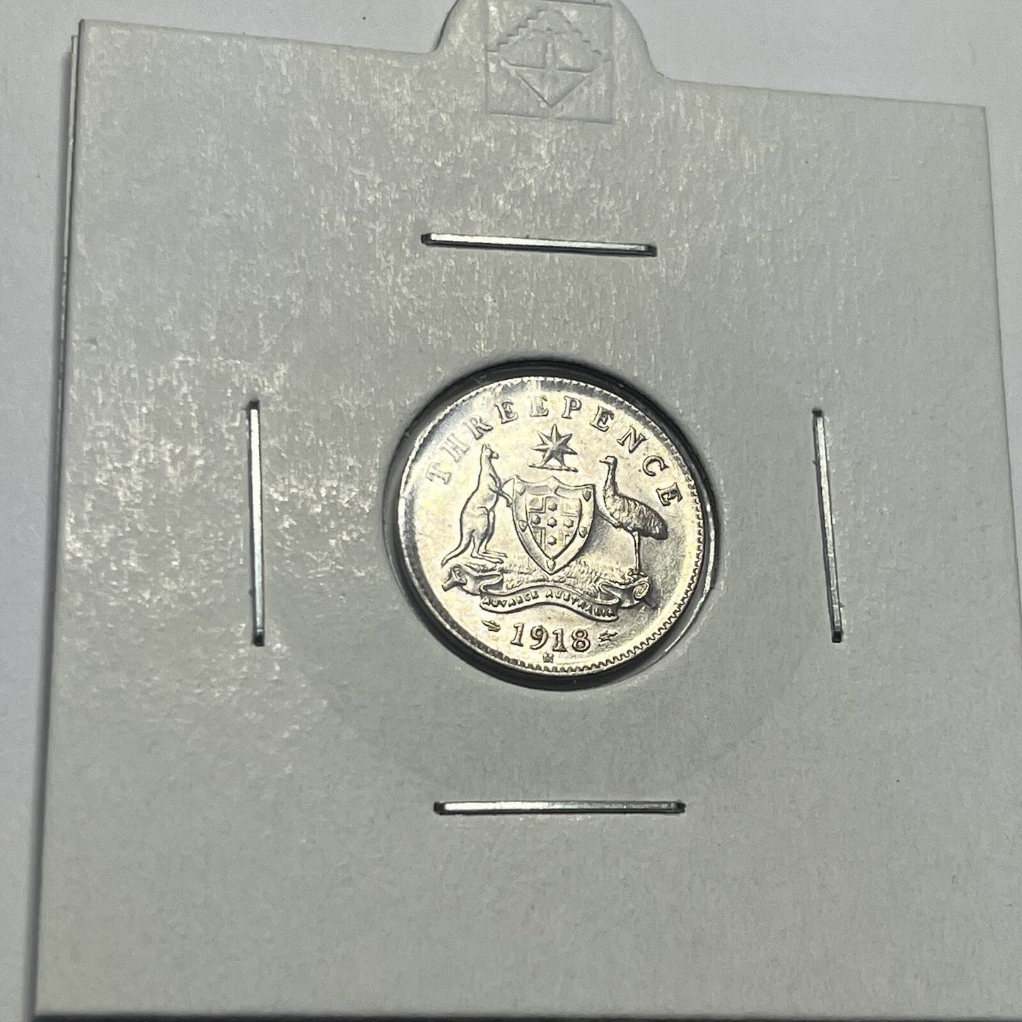 1918 Threepence Coin - Choice Uncirculated - Silver Predecimal - High Grade