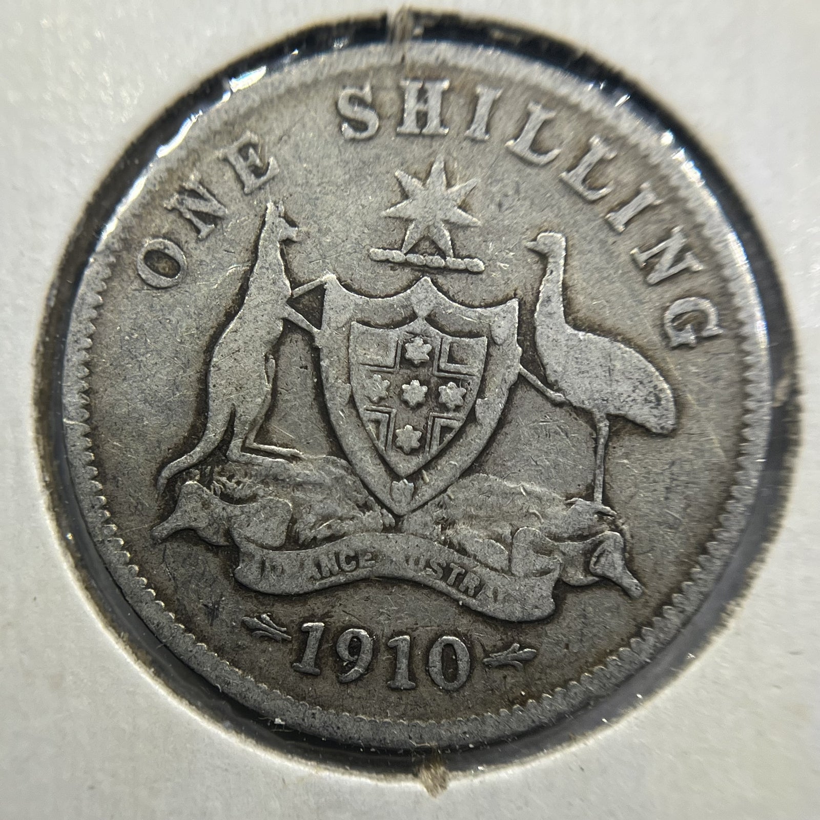 1910 Shilling Coin - Very Good - Edward VII Silver Predecimal First Year