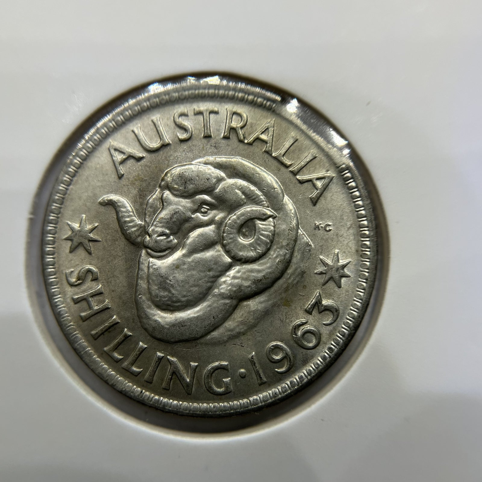 1963 Shilling Error Coin - Clipped Planchet Rim Bite - Silver Elizabeth II