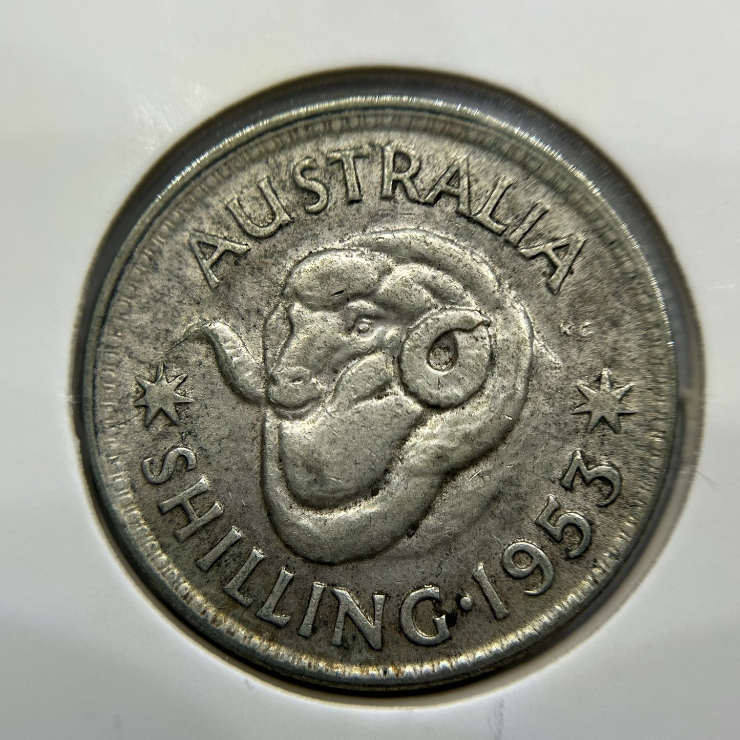 1953 Shilling Error Coin - Struck out of Collar small Lip - Silver Elizabeth II