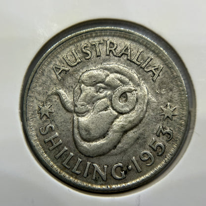 1953 Shilling Error Coin - Struck out of Collar small Lip - Silver Elizabeth II