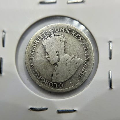 1923 Sixpence Coin - Fine - George V Silver Predecimal Australian