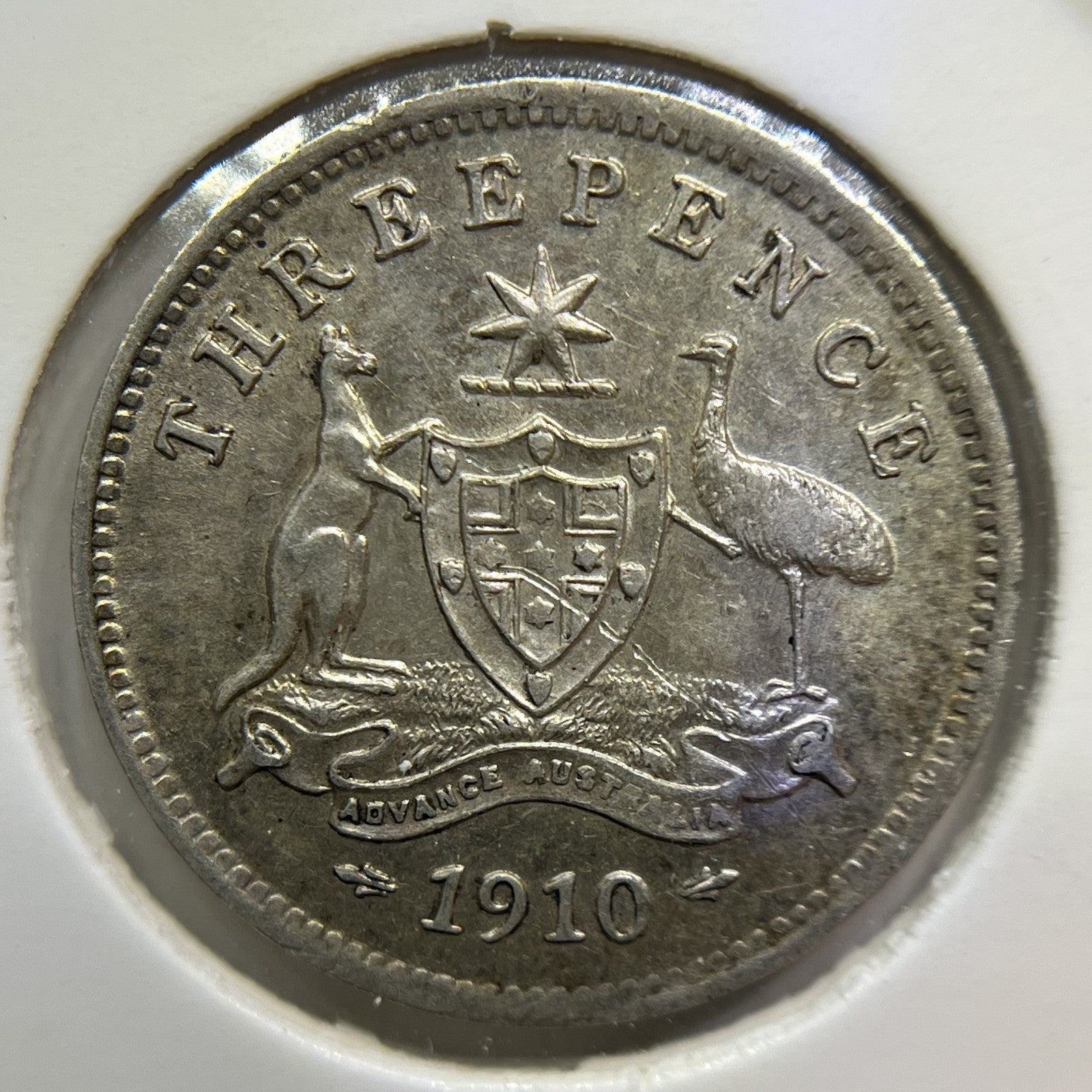 1910 Threepence Coin - Extremely Fine - Silver Edward VI