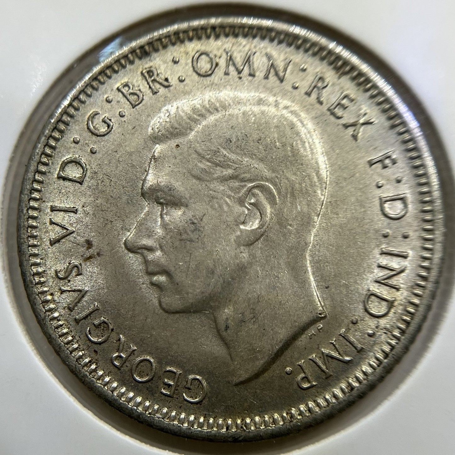 1943 s Shilling Coin - Uncirculated Lustre - George V Silver Predecimal