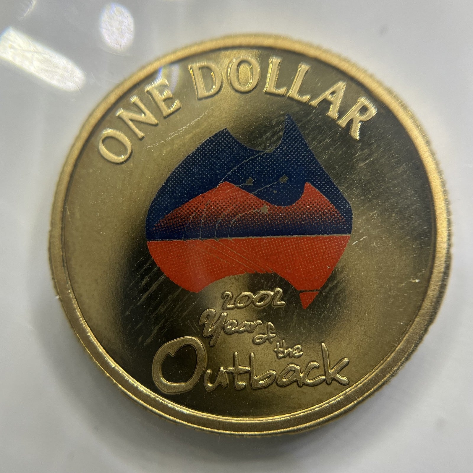 2002 One Dollar $1 Coin - Year of the Outback - Coloured Ex Proof Set