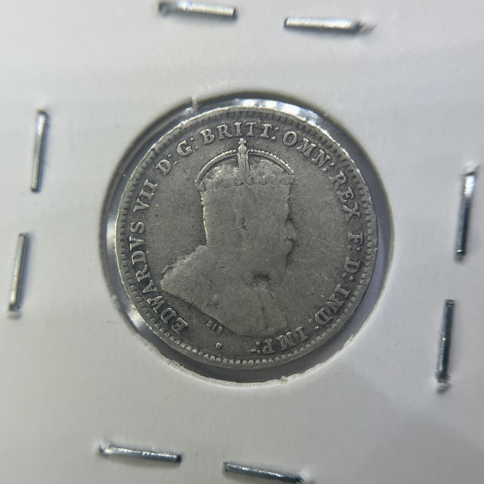 1910 Threepence Coin - Fine - Edward VII Silver Predecimal First Year