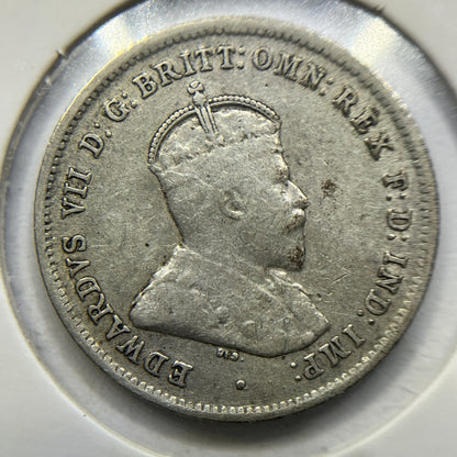 1910 Sixpence Coin - good Very Fine - Silver Predecimal Edward VII