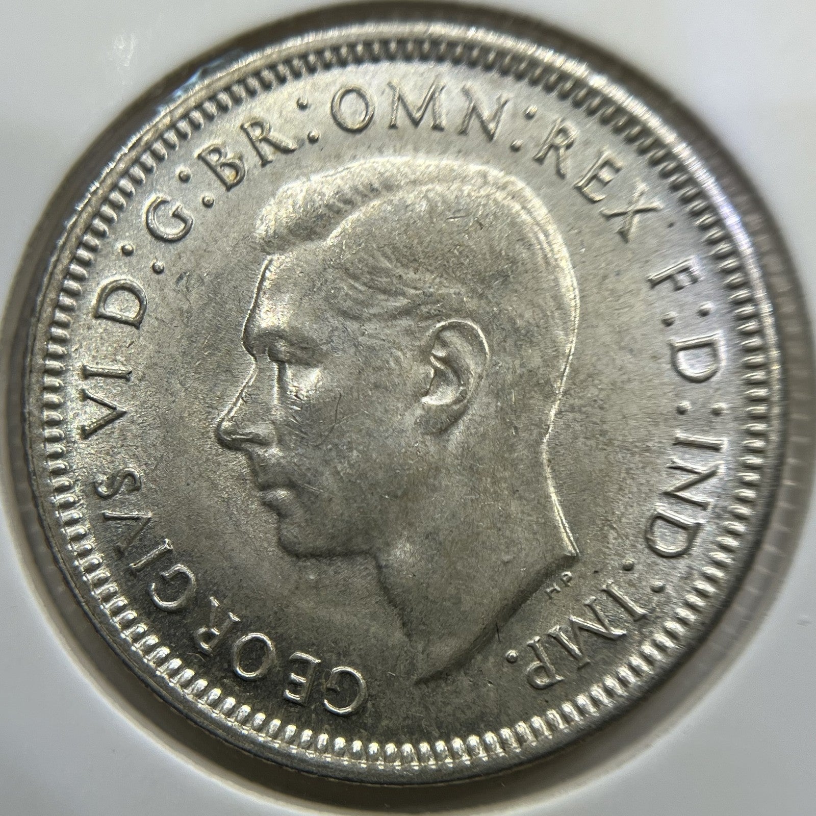 1943 s Shilling Coin - Uncirculated Lustre - George V Silver Predecimal