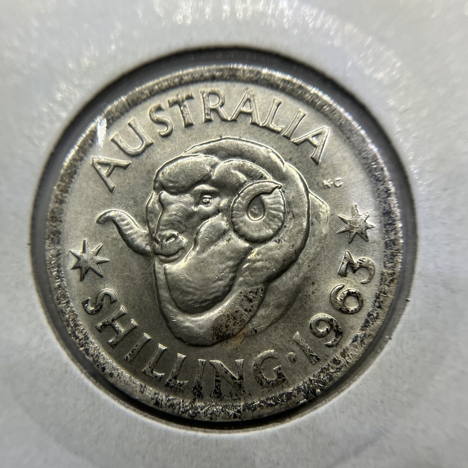 1963 Shilling Error Coin - Unusual Wide Rim - Elizabeth II Silver