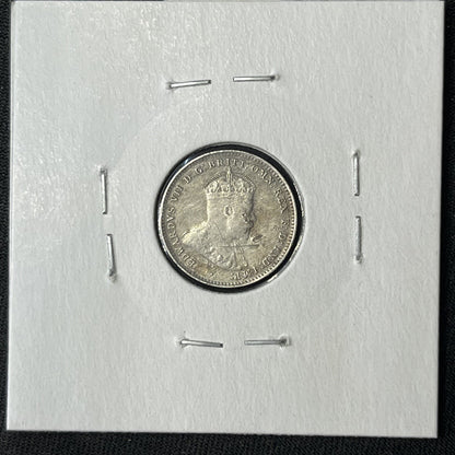 1910 Threepence Coin - g Very Fine Scratch - Edward VII Silver Predecimal