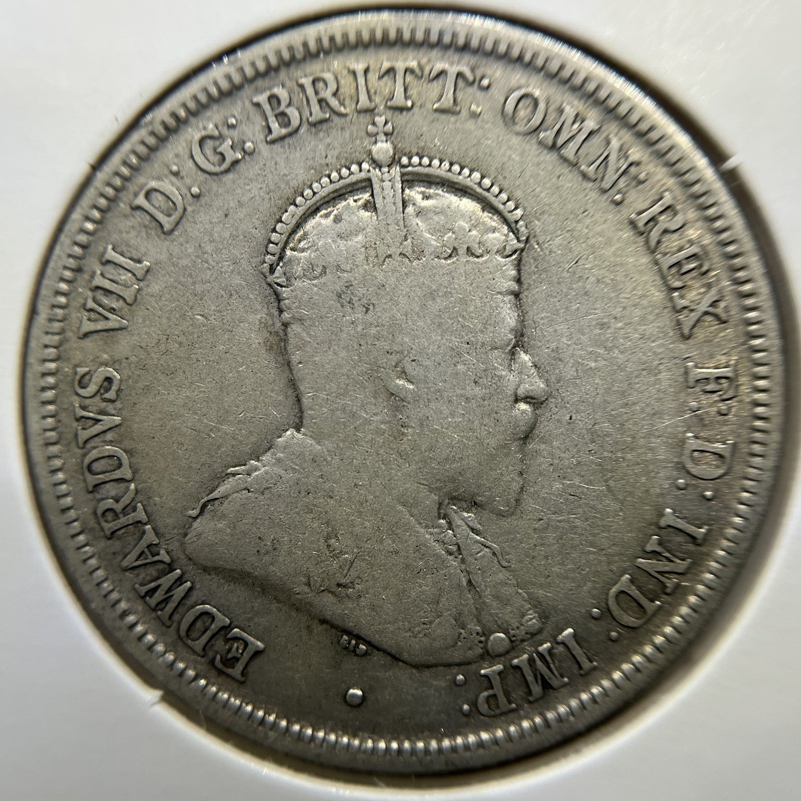 1910 Florin Coin - Fine - Edward VII Silver Predecimal First Year Issue