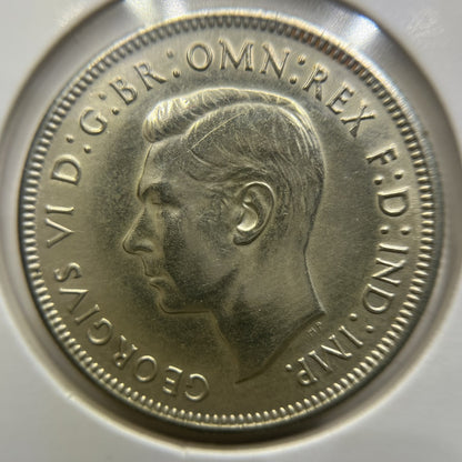 1943 s Florin Coin - Extremely Fine Cleaned - George VI Silver