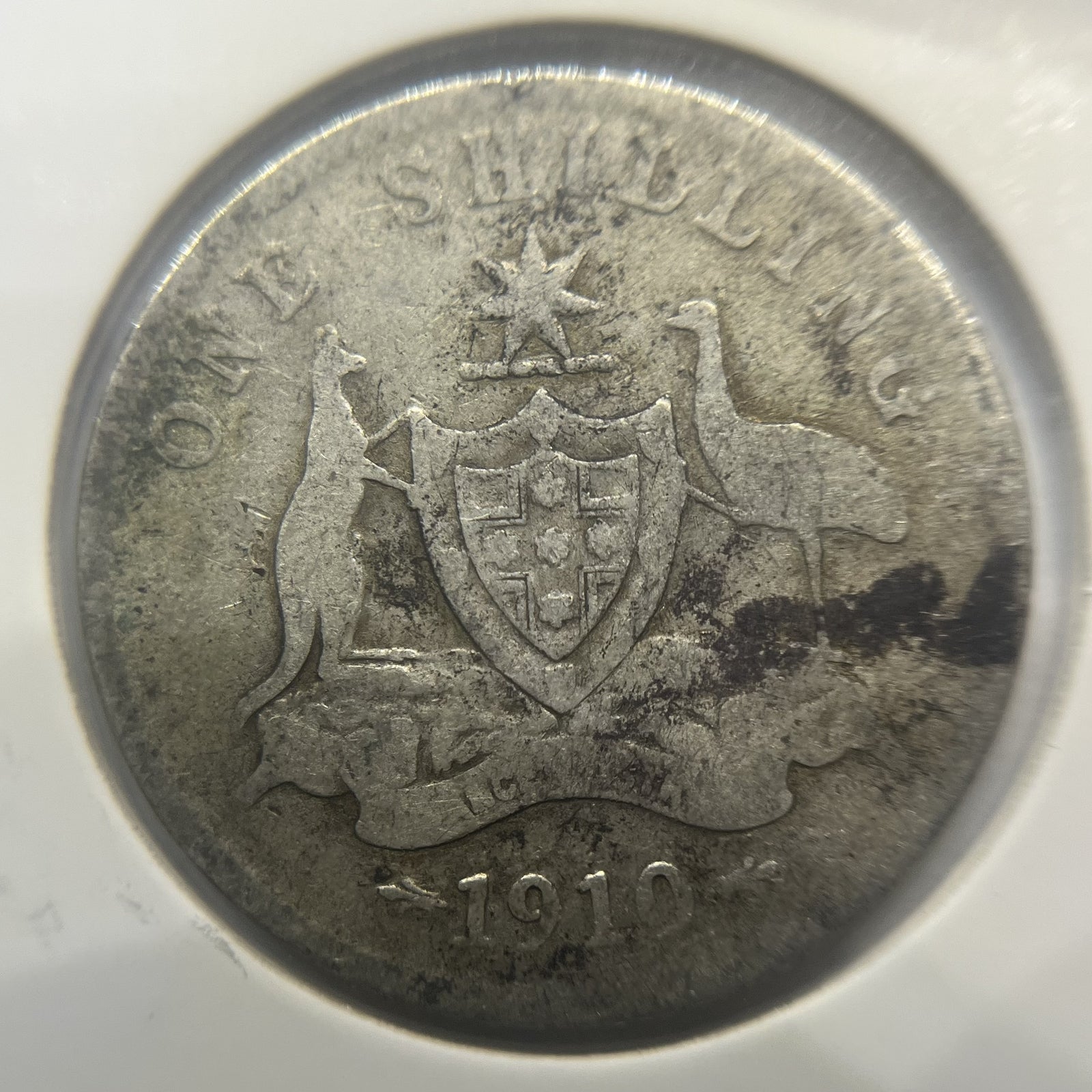 1910 Shilling Coin - Very Good - Edward VII Silver Predecimal First Year Issue