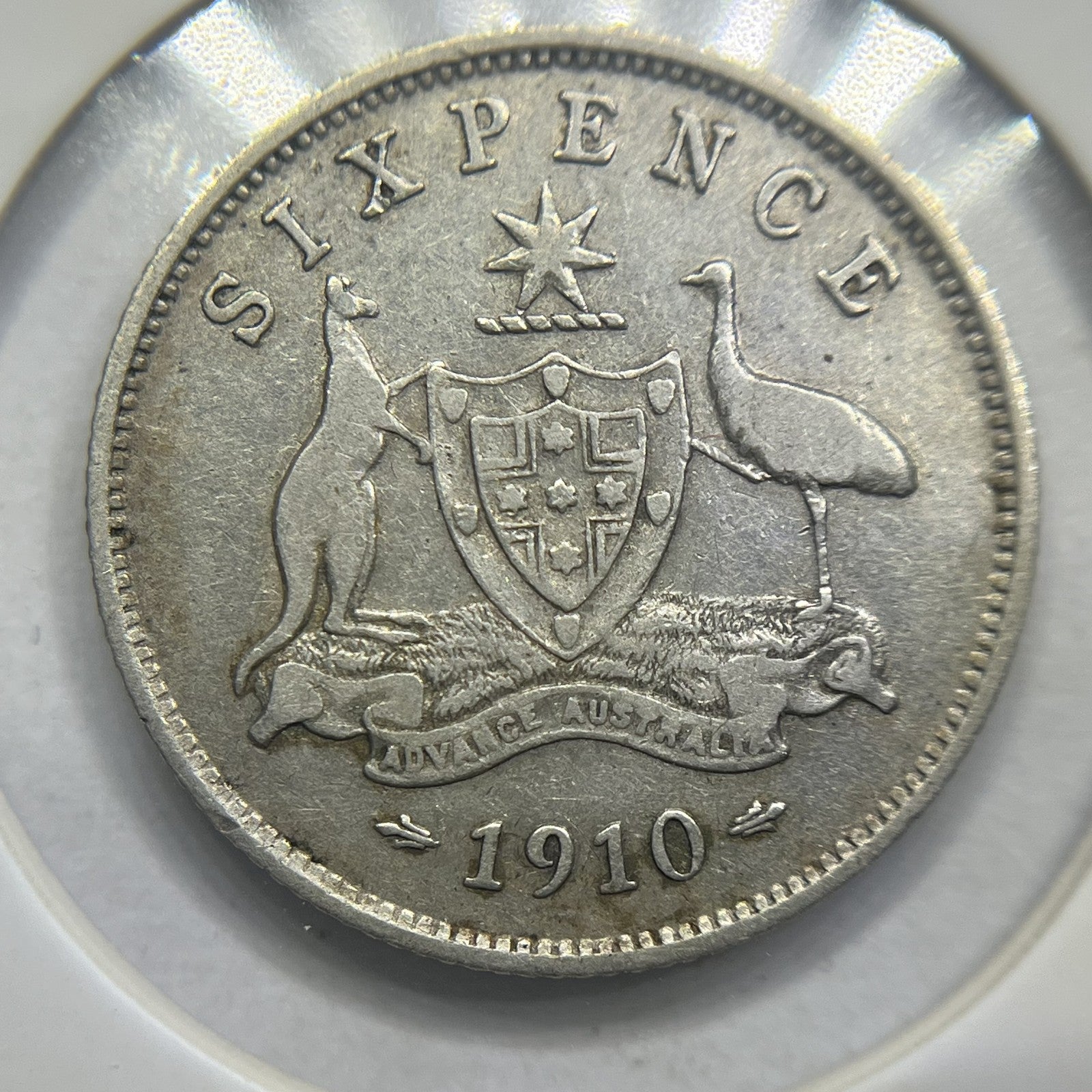 1910 Sixpence Coin - Very Fine - Silver Predecimal Edward VII