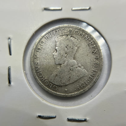 1923 Sixpence Coin - Very Good - George V Silver Predecimal Australian
