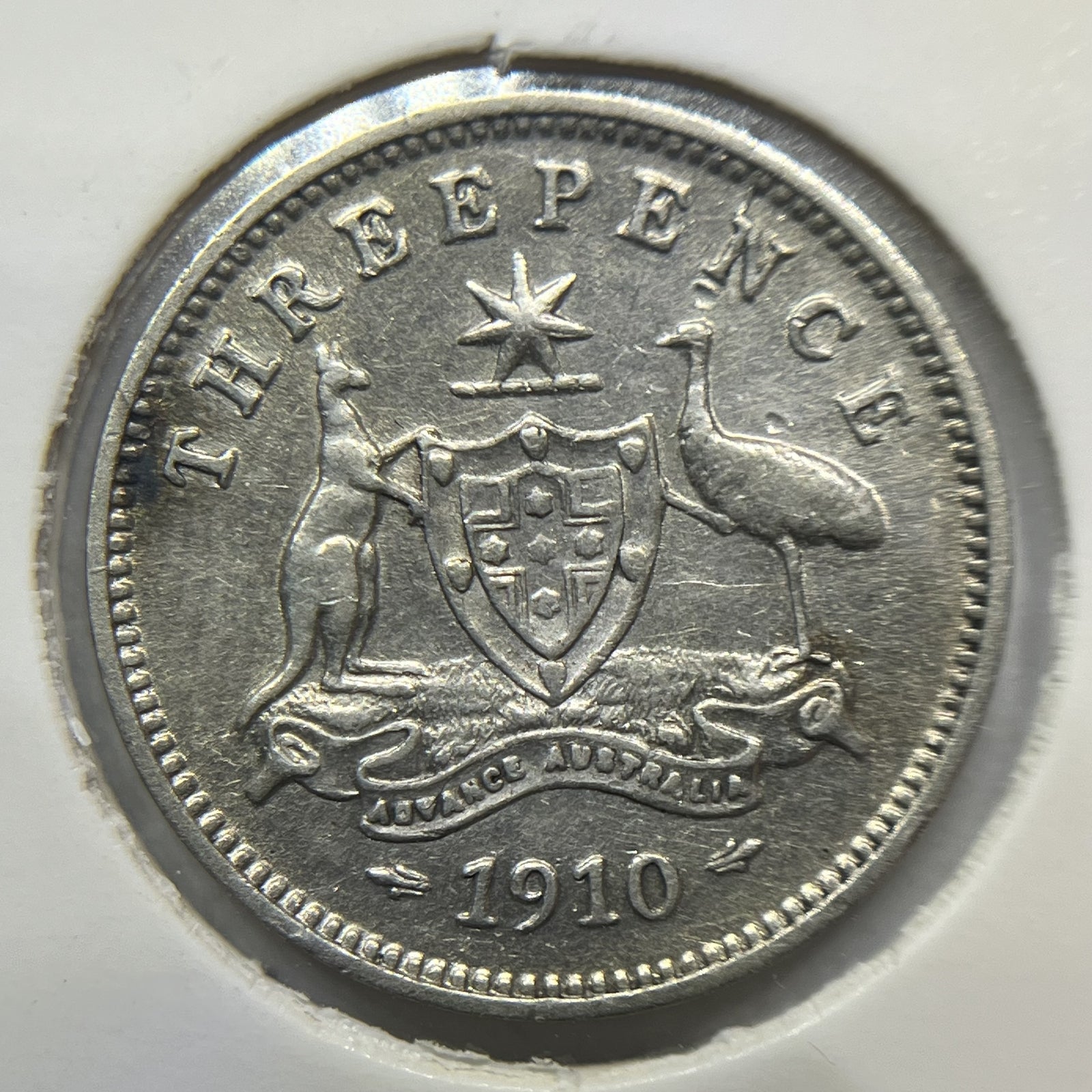 1910 Threepence Coin - Very Fine - Silver Predecimal Edward VII