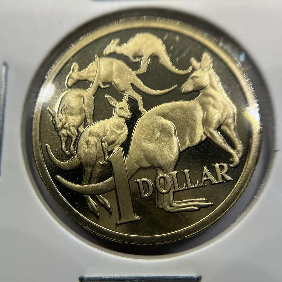 1987 One 1 Dollar Coin - Ex Proof Set - Elizabeth II in 2x2