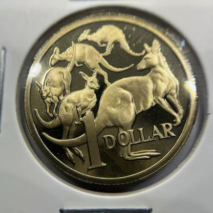 1987 One 1 Dollar Coin - Ex Proof Set - Elizabeth II in 2x2