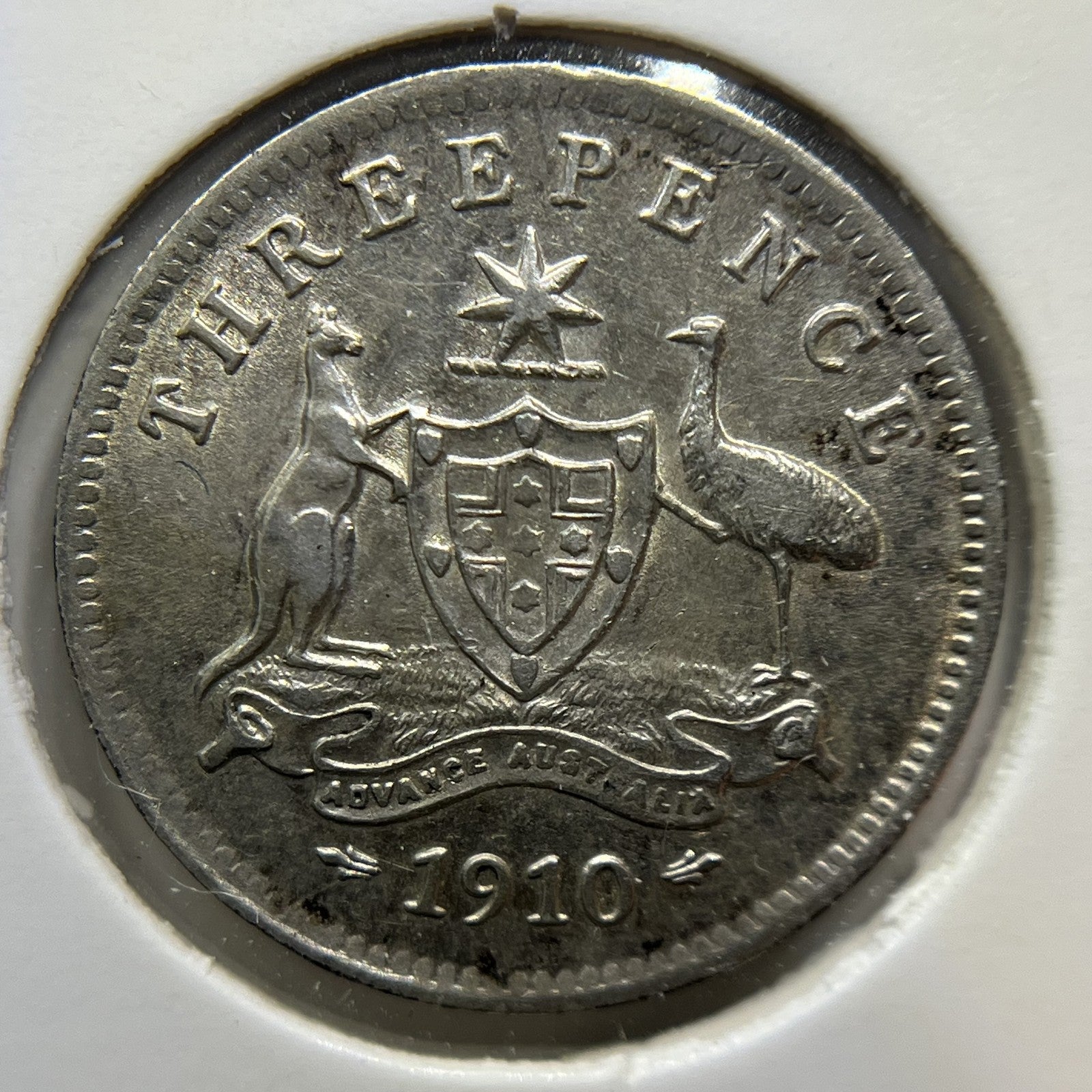 1910 Threepence Coin - Extremely Fine - Silver Edward VI