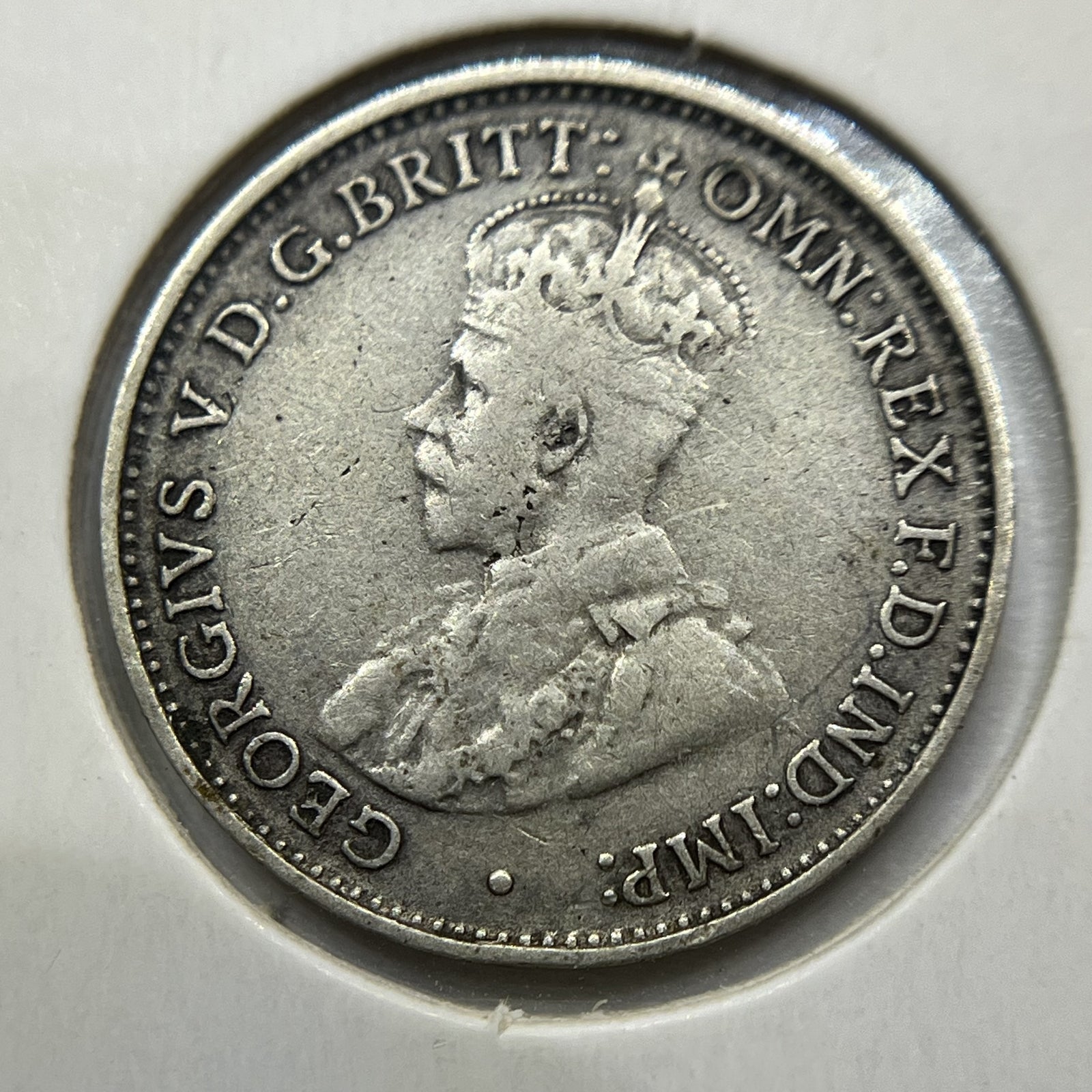 1934/33 Threepence Error Coin - Very Good - George V Overdate Scarce Silver