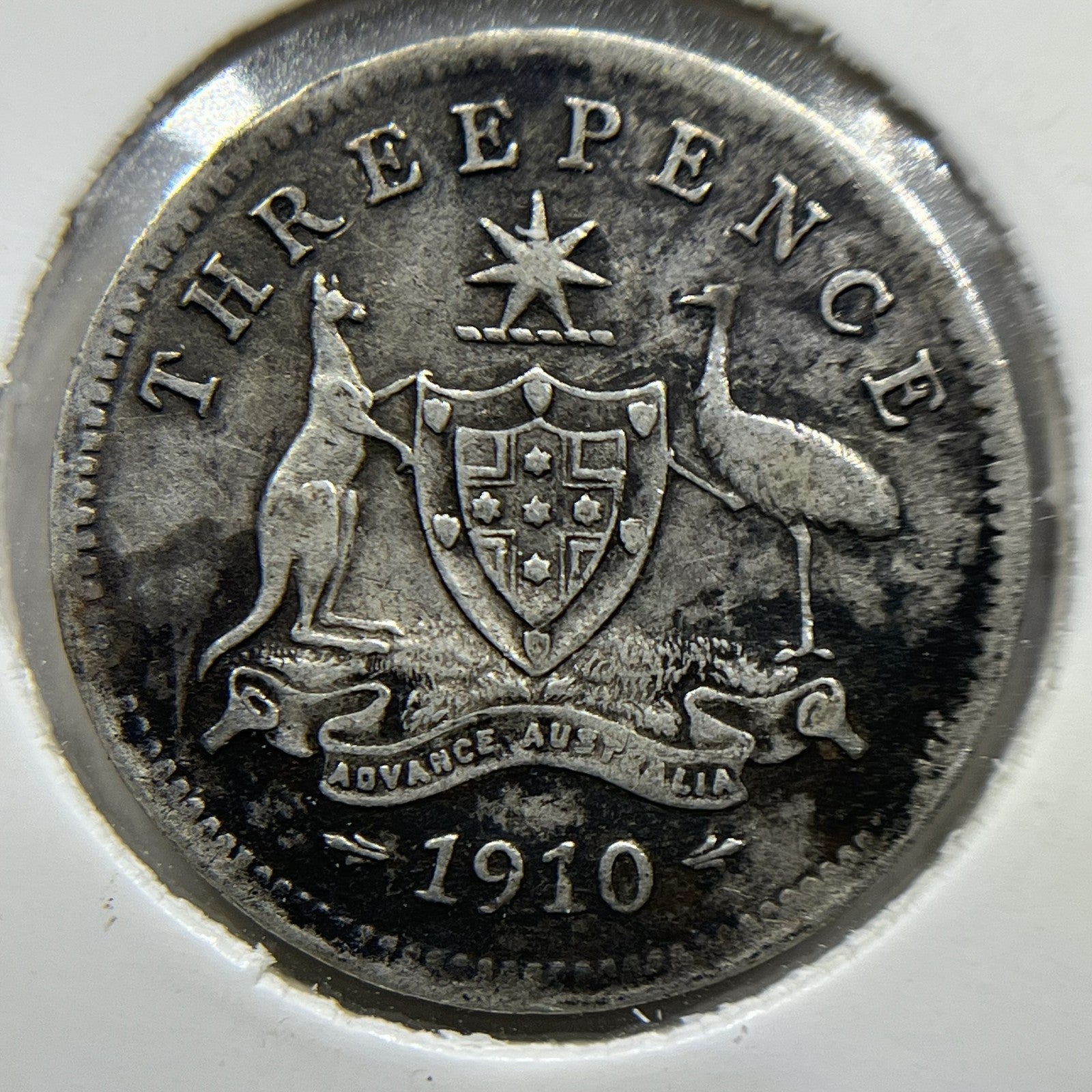 1910 Threepence Coin - Very Fine - Silver Predecimal Edward VII