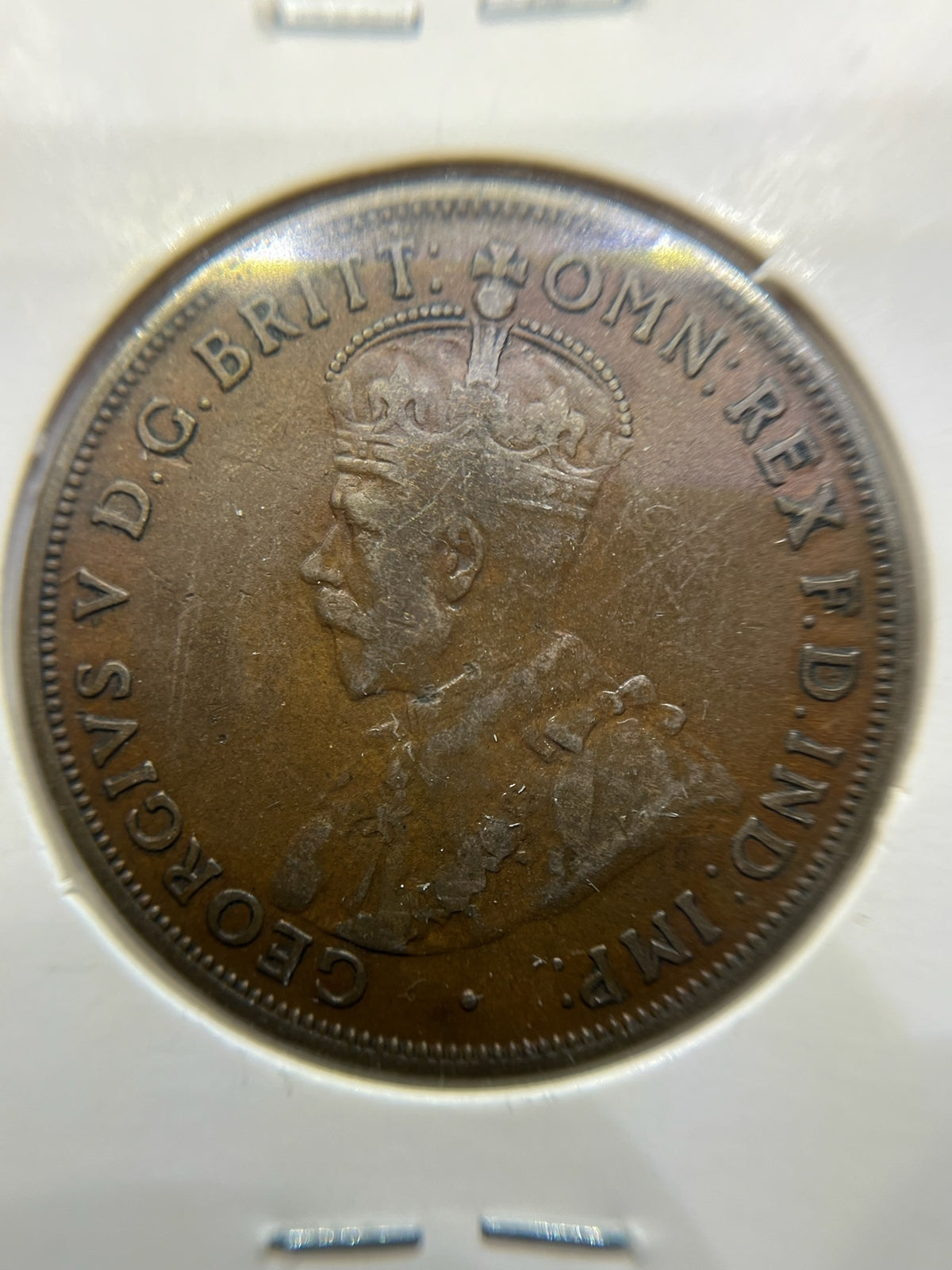 1918 Penny Coin - Fine - 1d George V Predecimal Australia