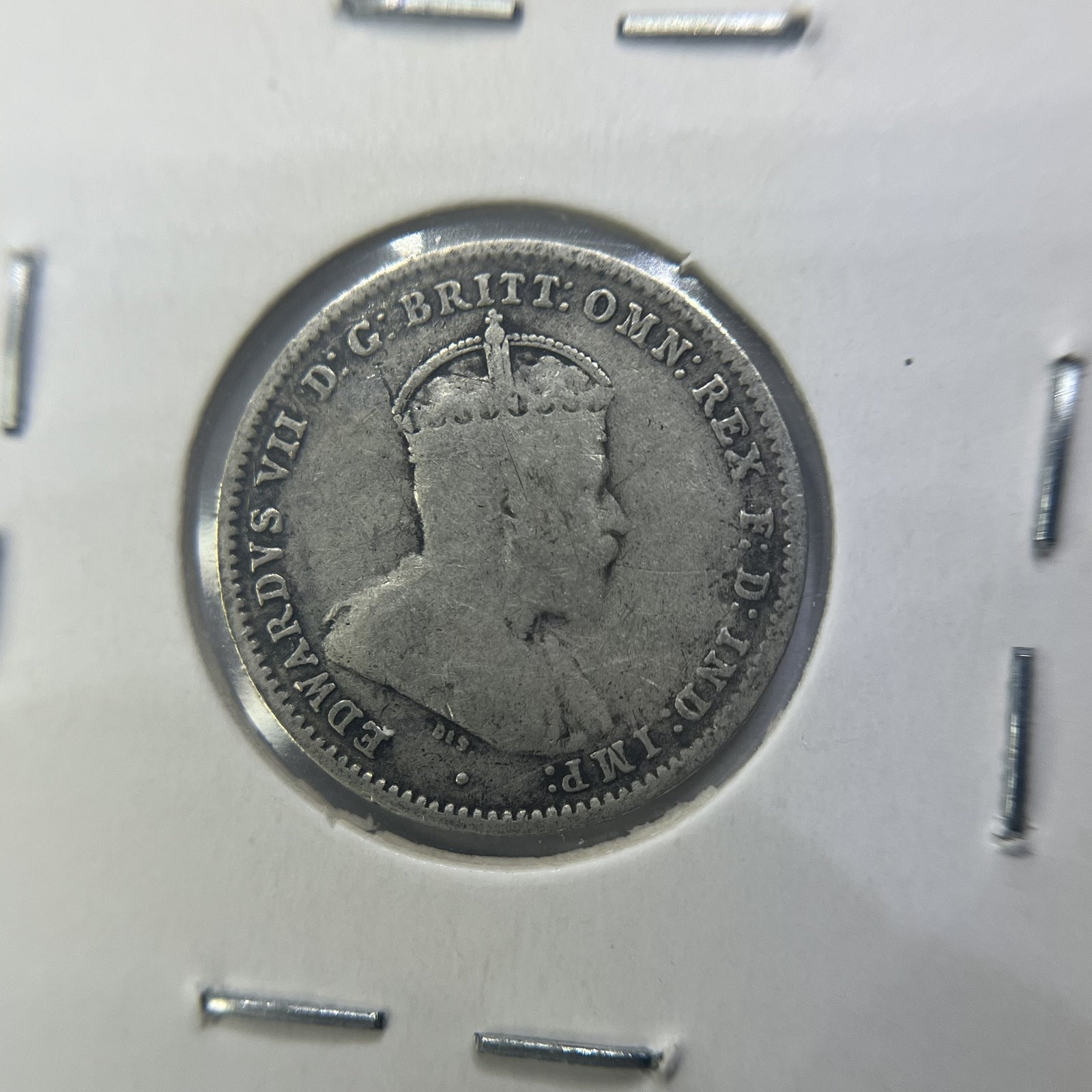 1910 Threepence Coin - Fine - Edward VII Silver Predecimal First Year