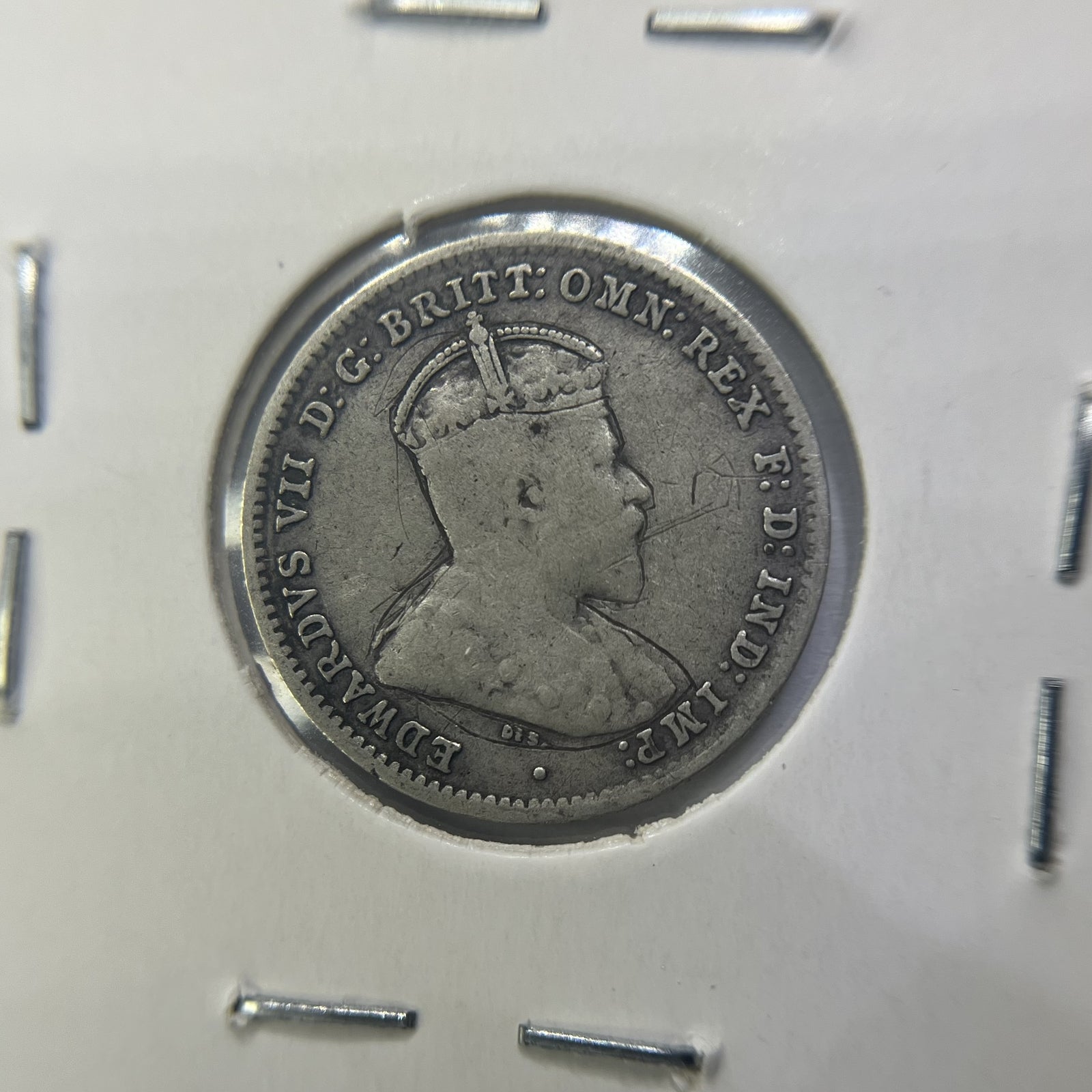 1910 Threepence Coin - Very Fine - Edward VII Silver Predecimal First Year
