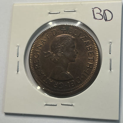 1964 Penny Coin - Struck Out of Collar Misstrike Error Lip - Scarce Predecimal
