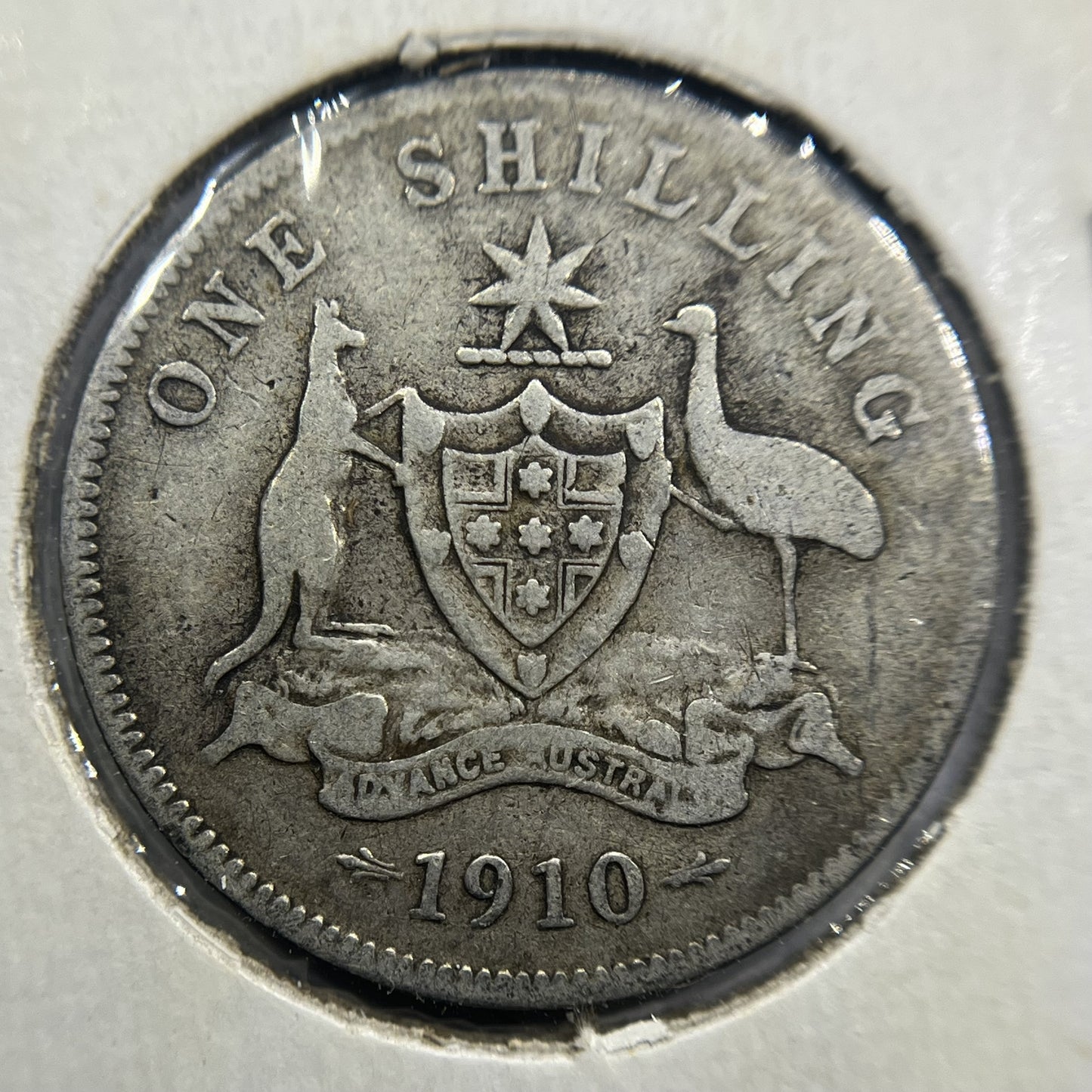 1910 Shilling Coin - Very Good - Edward VII Silver Predecimal First Year