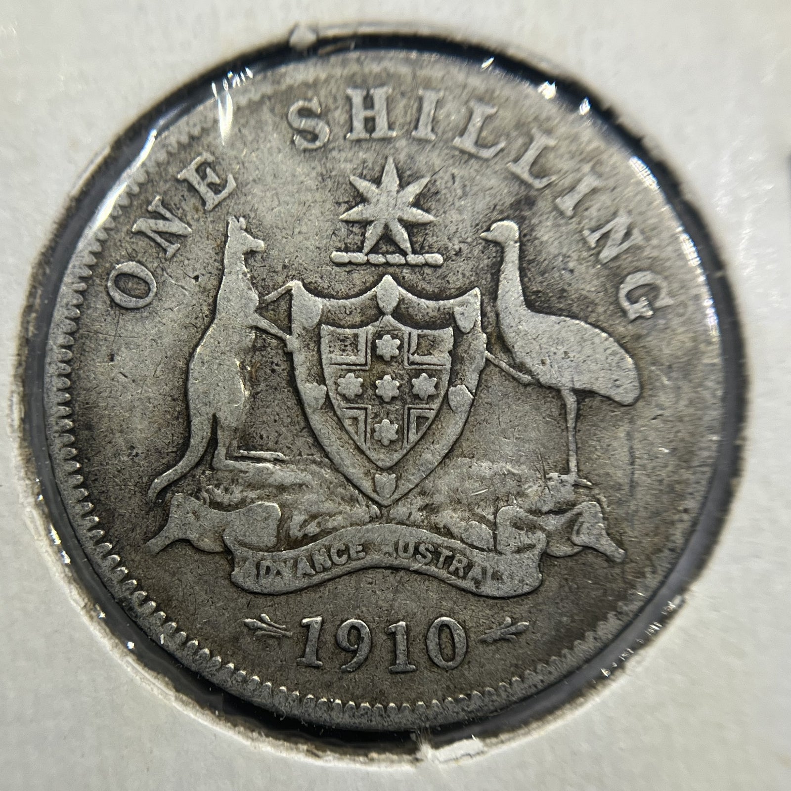1910 Shilling Coin - Very Good - Edward VII Silver Predecimal First Year