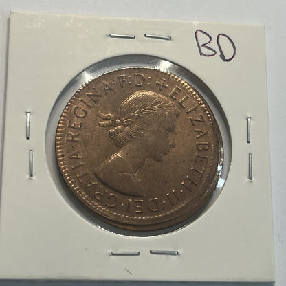 1964 Penny Coin - Struck Out of Collar Misstrike Error Lip - Scarce Predecimal