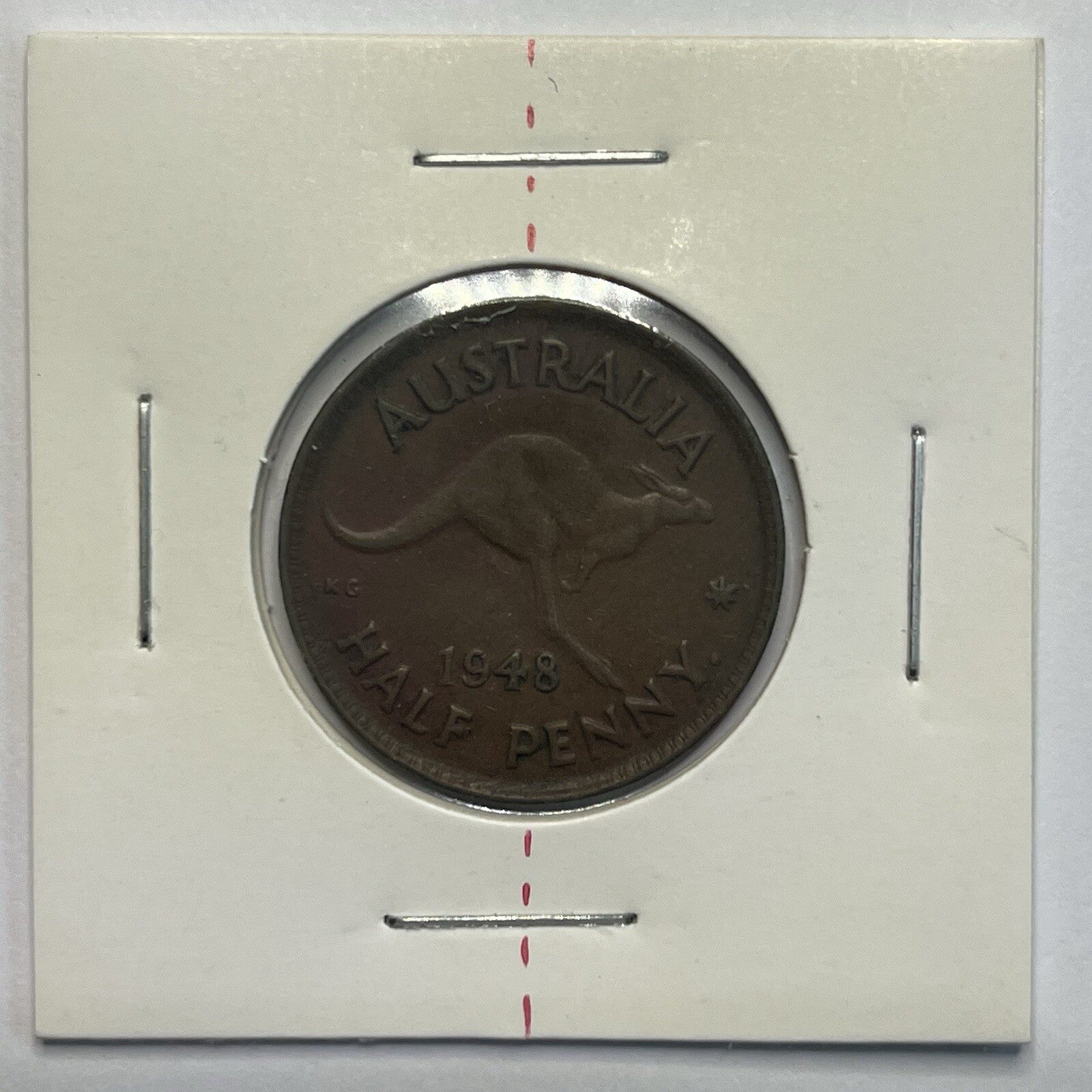 1948 Half Penny Coin - Rotation Upset Error Variety - Scarce Predecimal