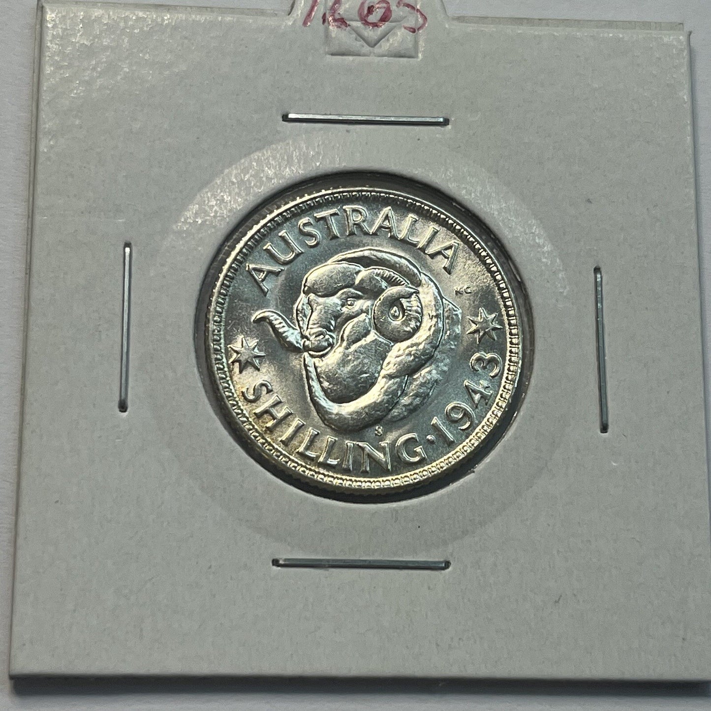 1943 s Shilling Coin - Choice Uncirculated - George VI Silver Predecimal