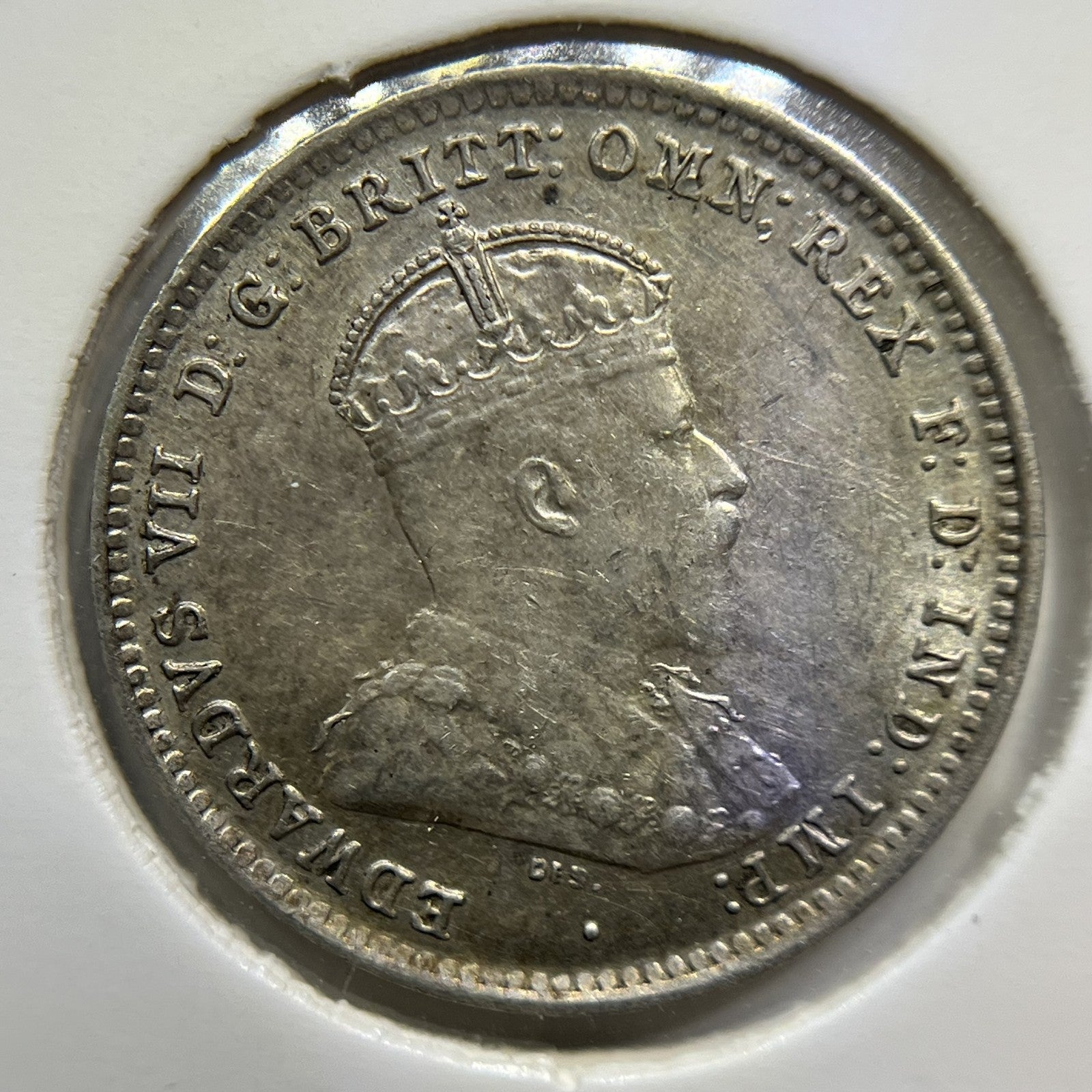 1910 Threepence Coin - Extremely Fine - Silver Edward VI