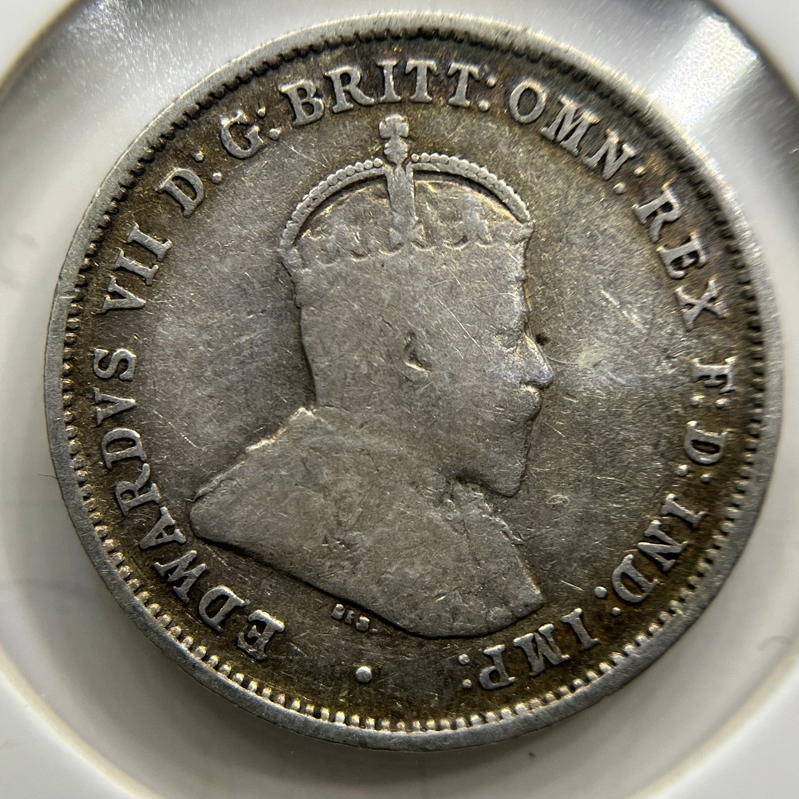 1910 Sixpence Coin - almost Very Fine - Silver Edward VII