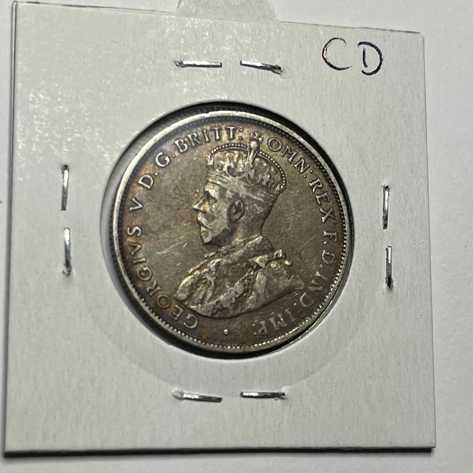 1921 Florin Coin - Die Fill Error "191?" - almost Very Fine - Good Date Silver