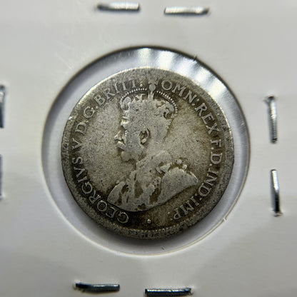 1923 Sixpence Coin - Very Good - George V Silver Predecimal Australian