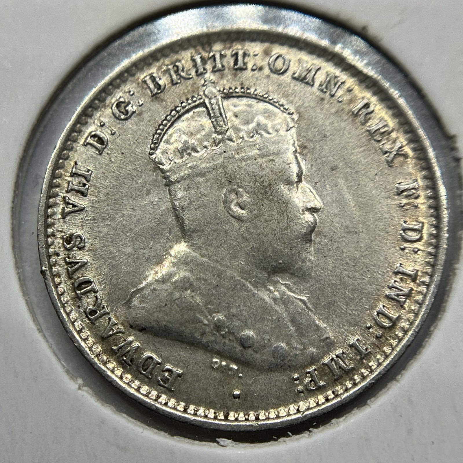 1910 Threepence Coin - Extremely Fine - Silver Predecimal Edward II