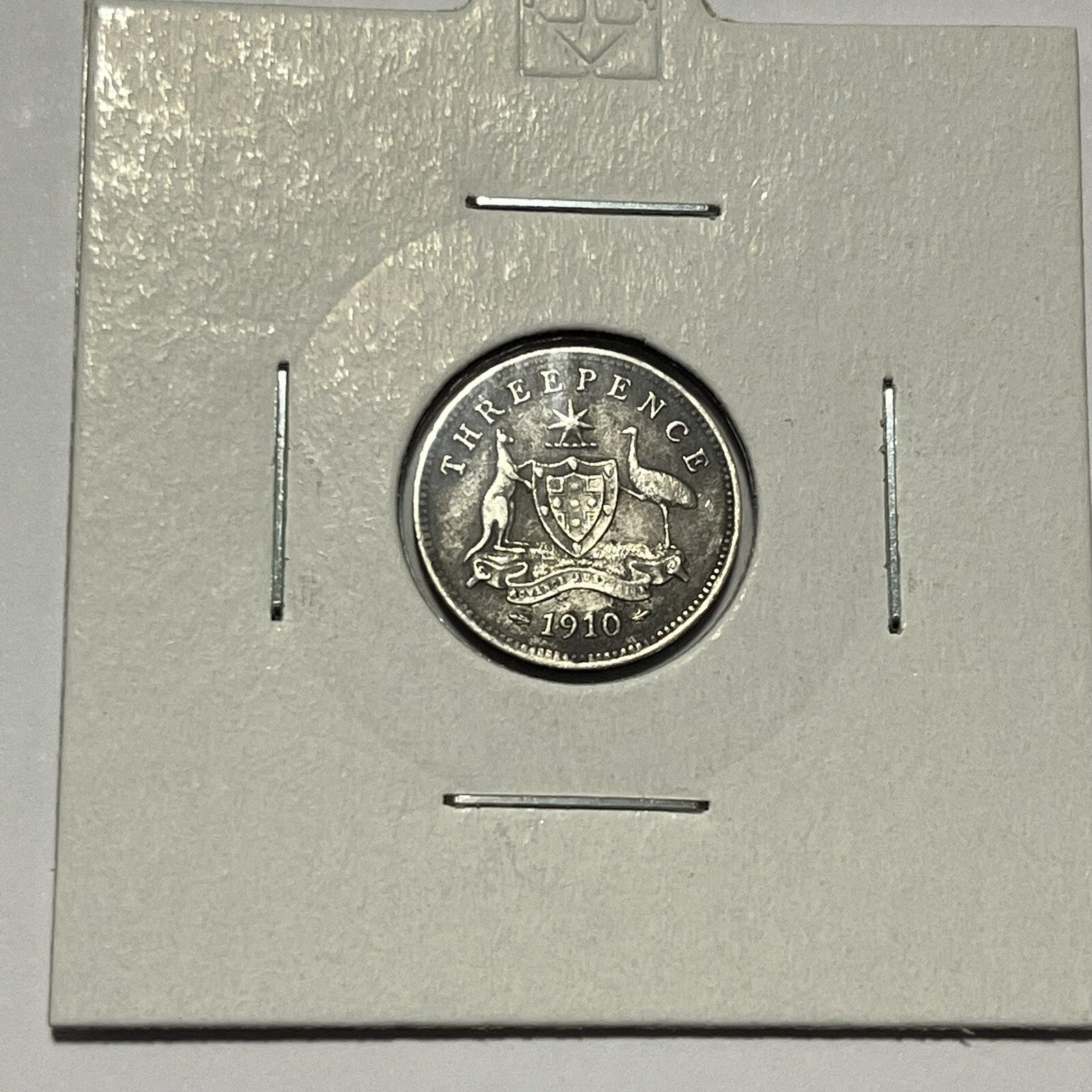 1910 Threepence Coin - Silver Predecimal Australian Coin - Good Very Fine
