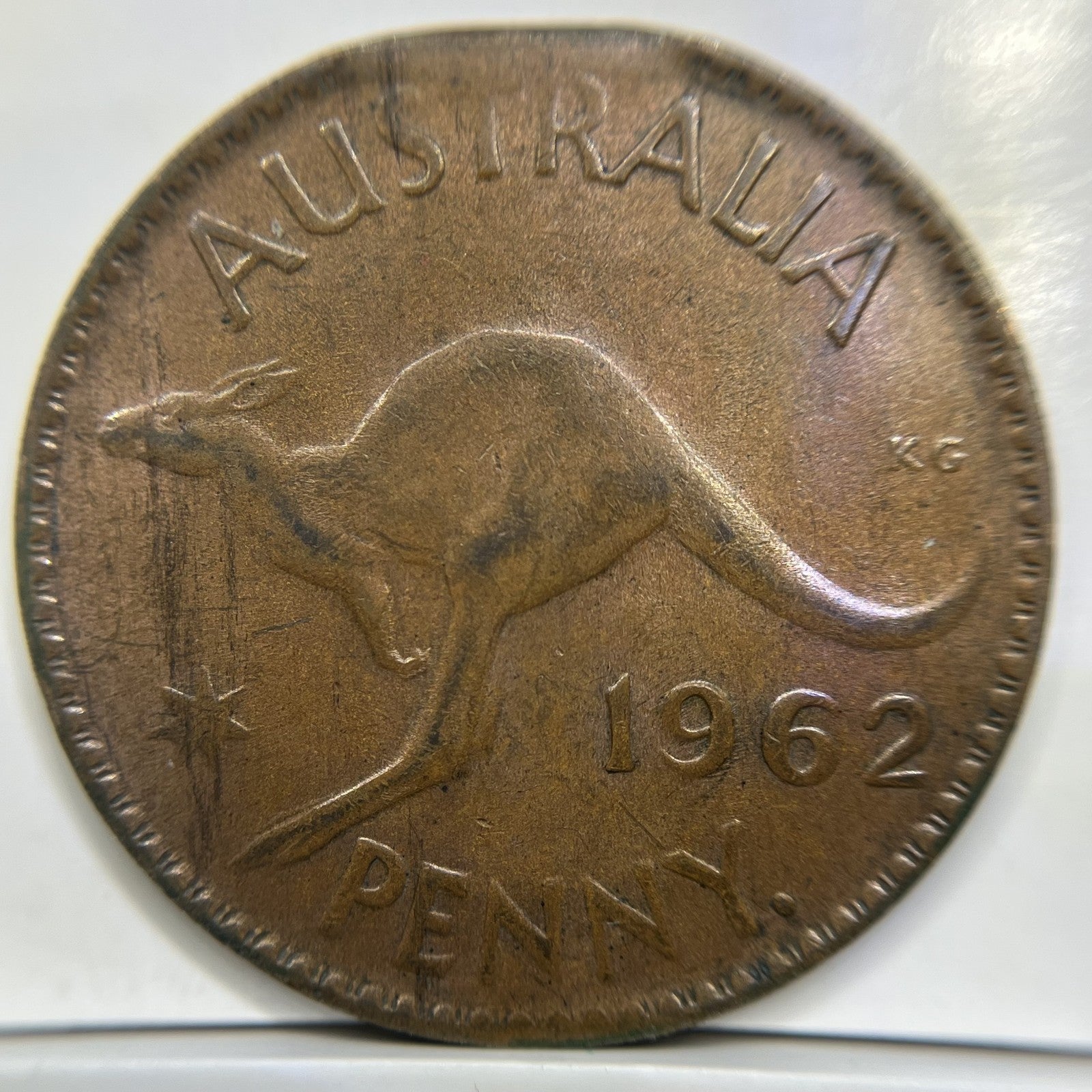 1962 Penny Coin - Clipped Planchet Rim Bite Error EF - Scarce Clip