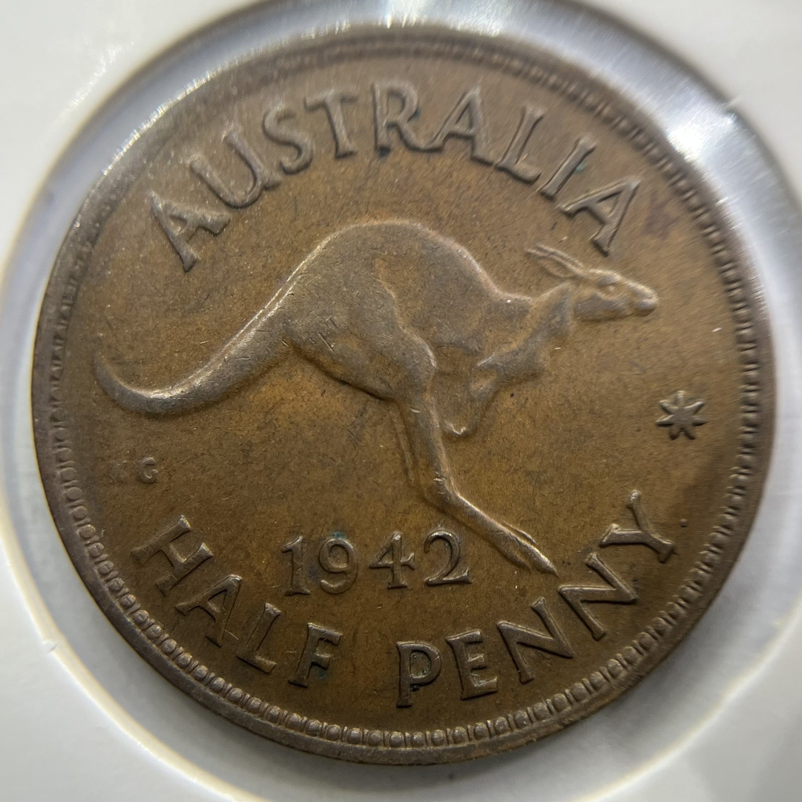1942 I Half Penny Coin - Extremely Fine - George VI Predecimal Australian